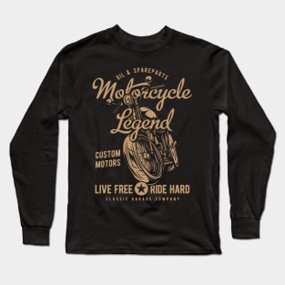 Motocycle legend motor custom Long Sleeve T-Shirt